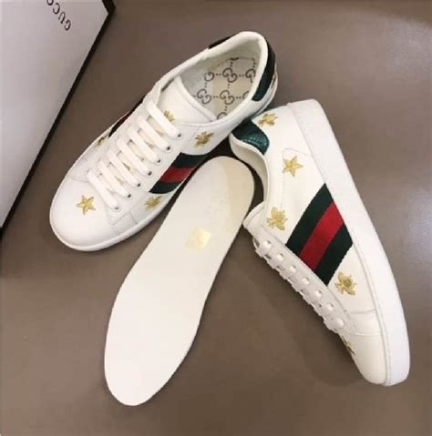 white gucci trainers cheap|gucci star and bee boots.